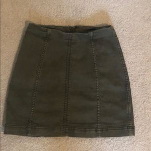 Army green skirt